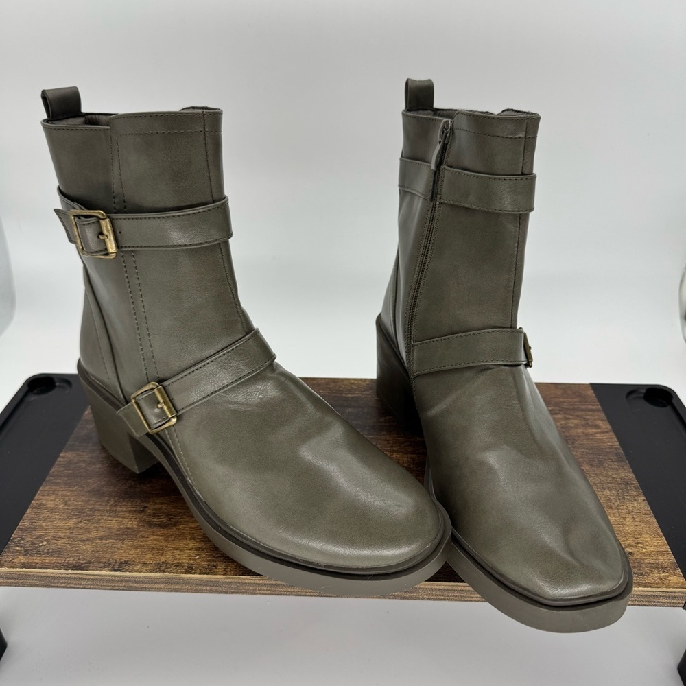 Monica Elditas Buckle Ankle Boots – Size 9.5 - Picture 1 of 11
